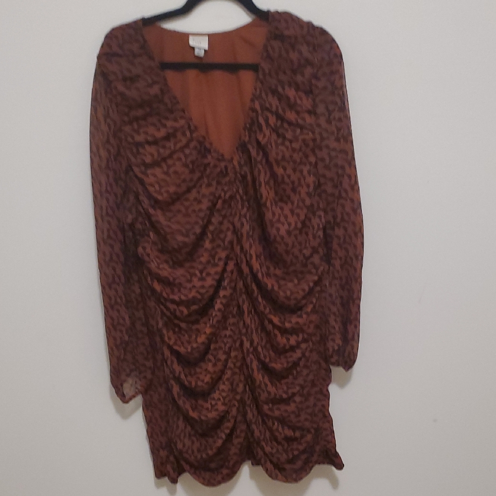 a new day Terracotta Long Sleeve Dress